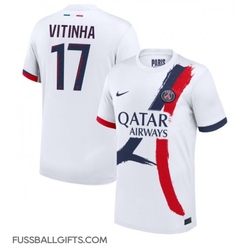 Paris Saint-Germain Vitinha #17 Fußballbekleidung Auswärtstrikot 2024-25 Kurzarm